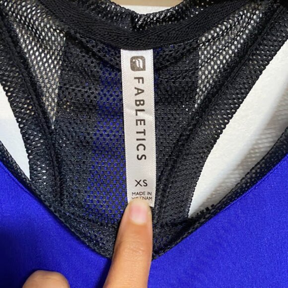 Fabletics Blue Racerback Women's Tank Top Size XS - Picture 5 of 10